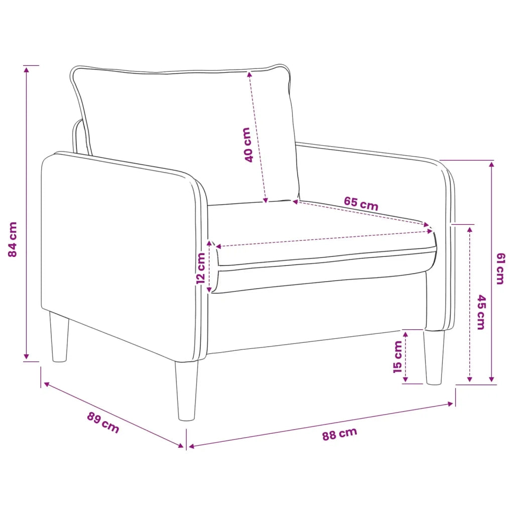 Poltrona XL Nero Velluto 42043548