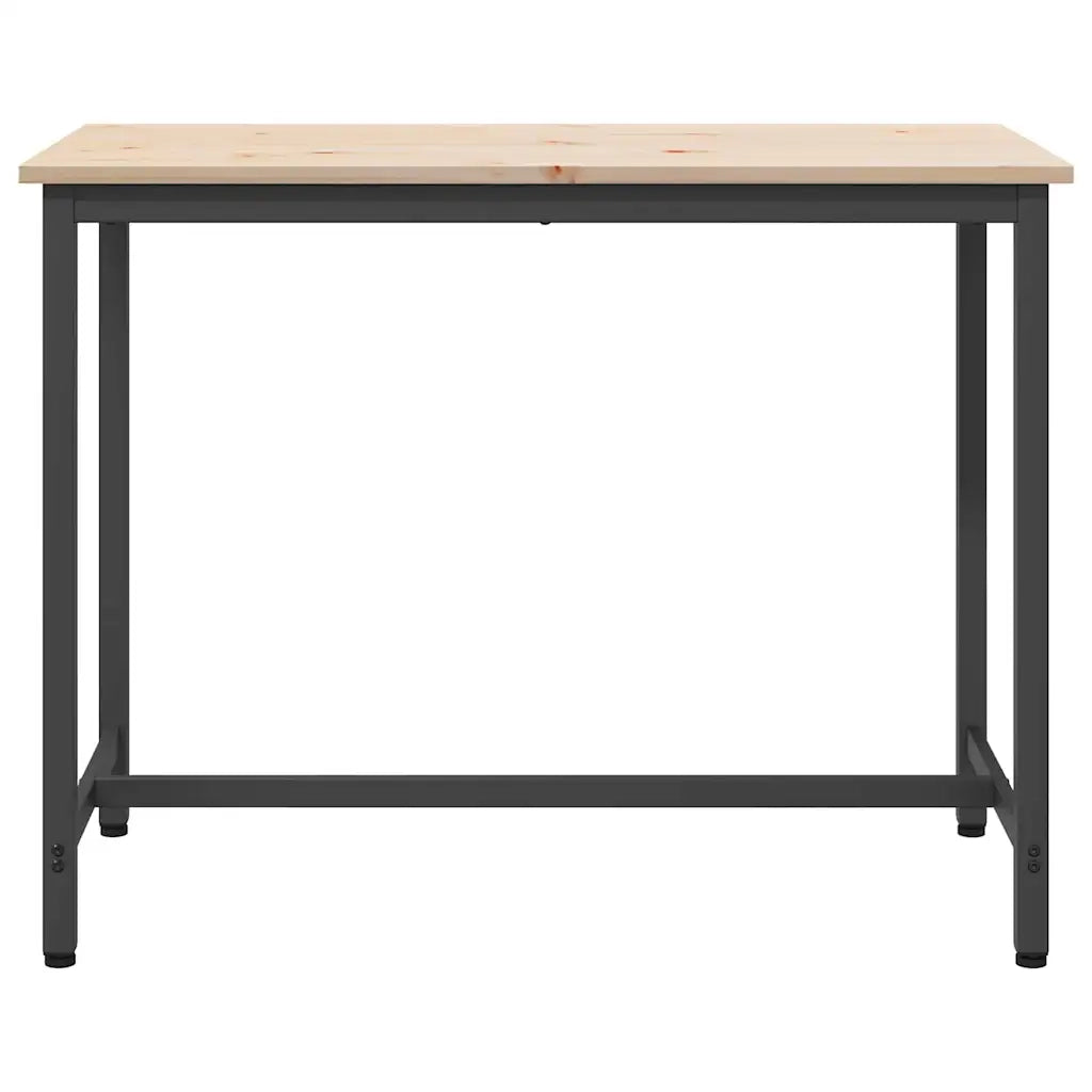 tavolo Naturale 100 x 50 x 77 cm Legno ingegnerizzato e acciaio CFW1761254