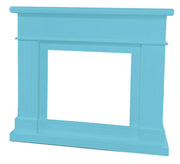 Cornice da Pavimento per Inserto Camino Elettrico 95x102x21,5 cm in MDF Sined Lipari Turchese