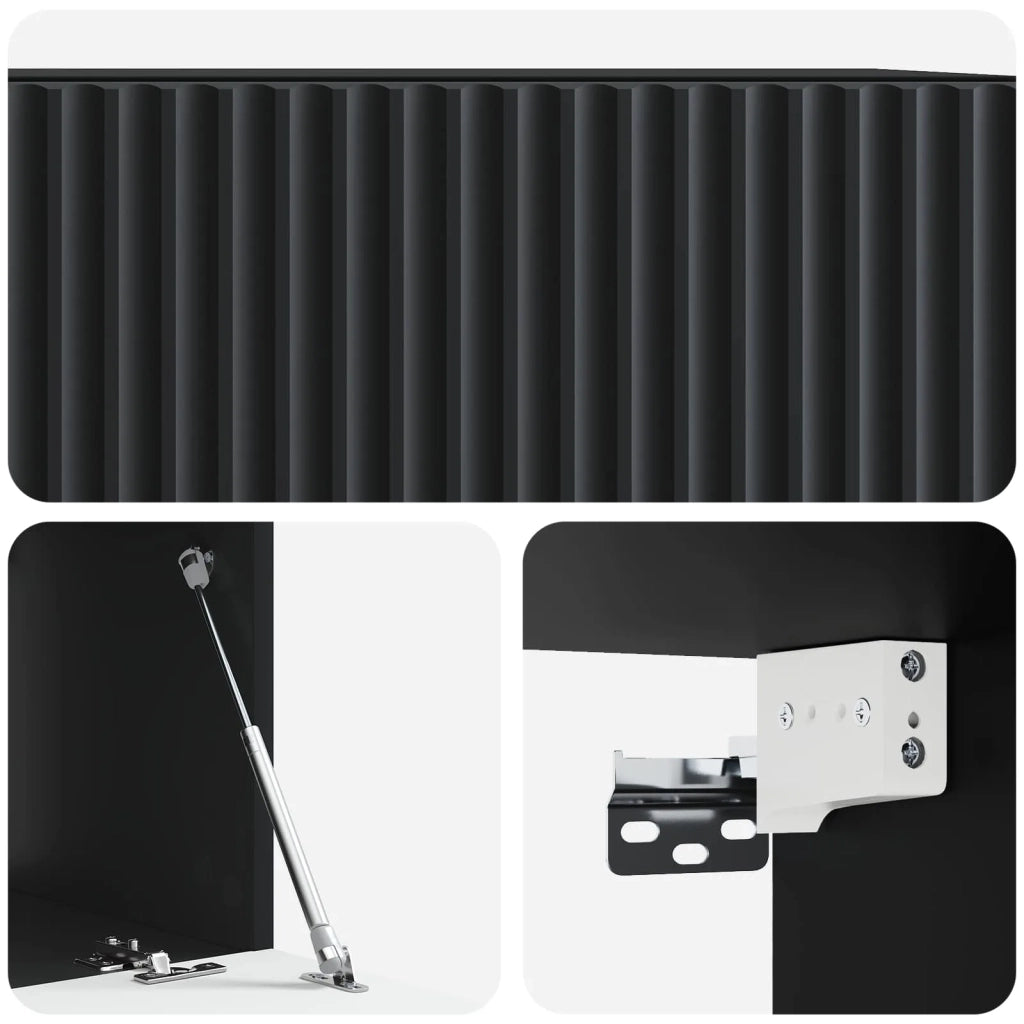 Mobile Porta TV da Muro Nero 59,5 x 41 x 30 cm 898506