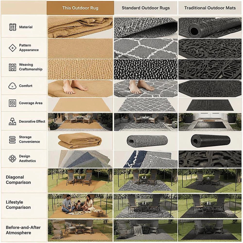 Tent Carpet, Sand Color, 300x500 Cm, HDPE