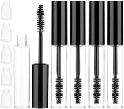 Mascarafles 10 ml - 5 pezzi - Pennello per ciglia con asta - Tubi riempibili - Canna trasparente - Adatto per olio di ricino - Pennello per ciglia