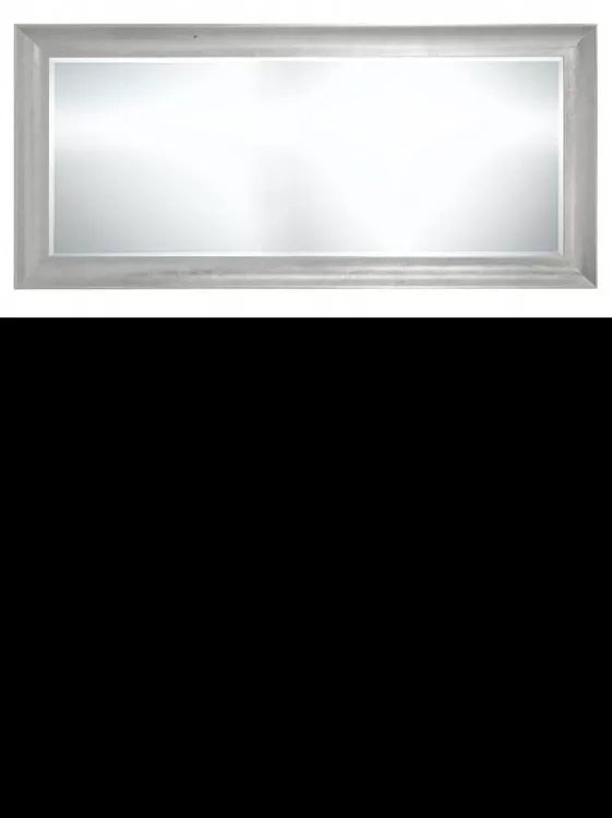 Mobili2g - specchiera foglia argento brillante rettangolare l.81 x h.101 x p.7