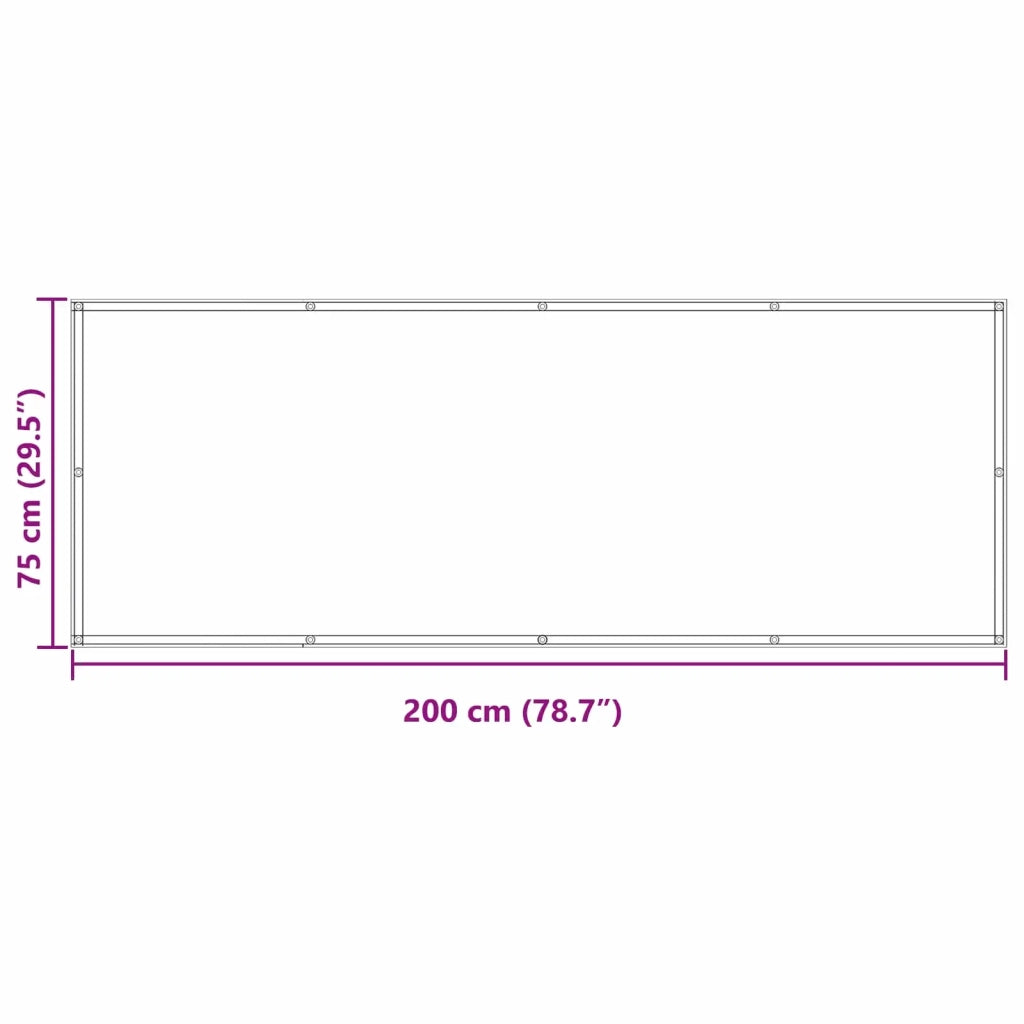 Schermo da balcone Arancione e Marrone 75 x 200 cm
