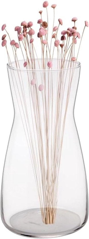 Vaso in vetro trasparente per decorazione di tavola - 20 cm alto, adatto per diverse fiori