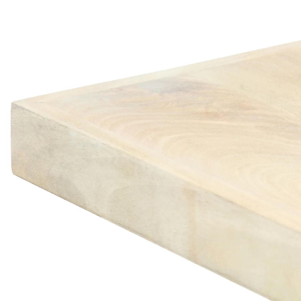 Tavolo da Pranzo Bianco 200x100x75 cm Legno Massello di Mango 247428
