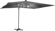 Calvi LED Grigio 3x4 M Parasole inclinabile a 360° con Copertura