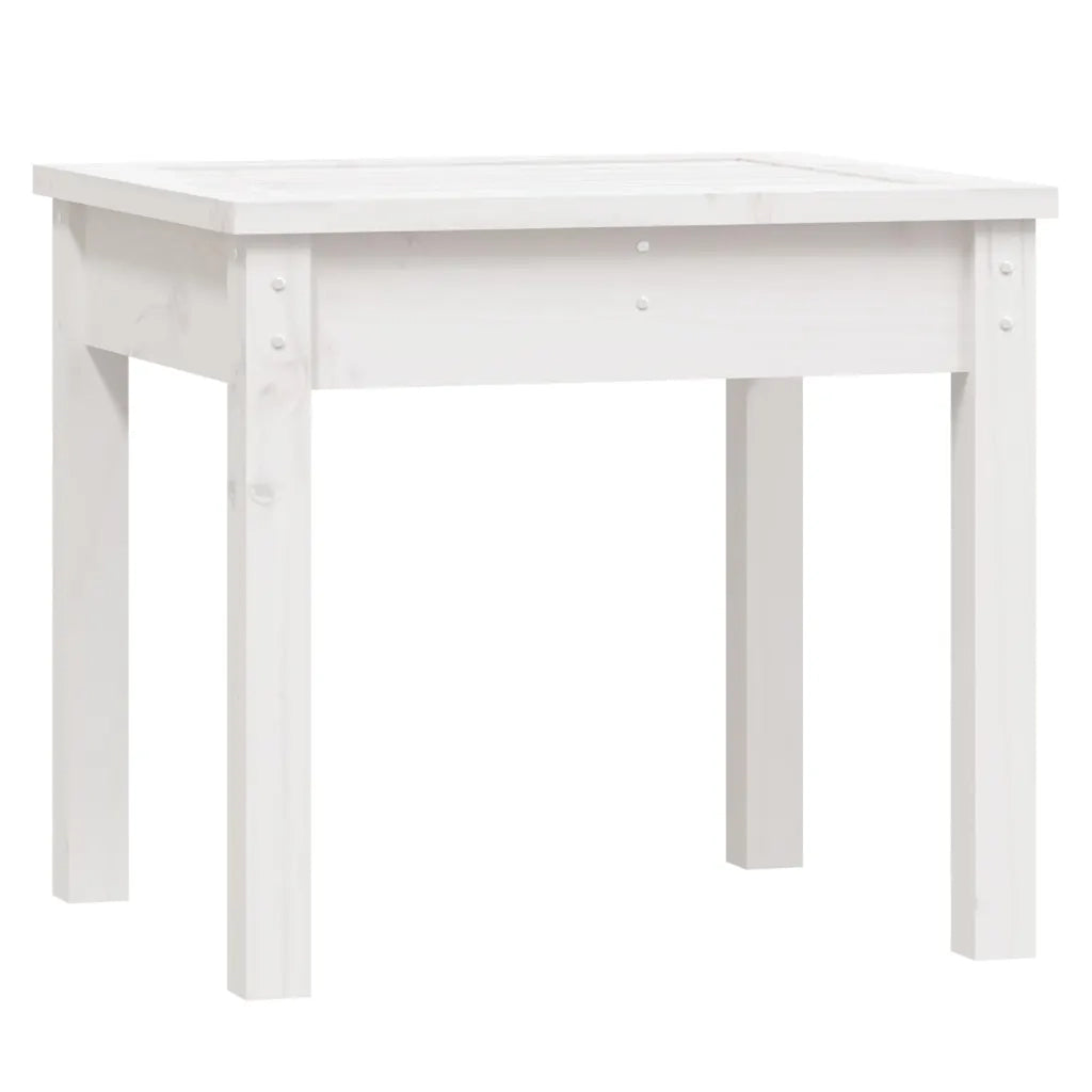 Panca da Giardino-Sgabello-Panca da esterno Bianca 50x44x45 cm Legno Massello di Pino