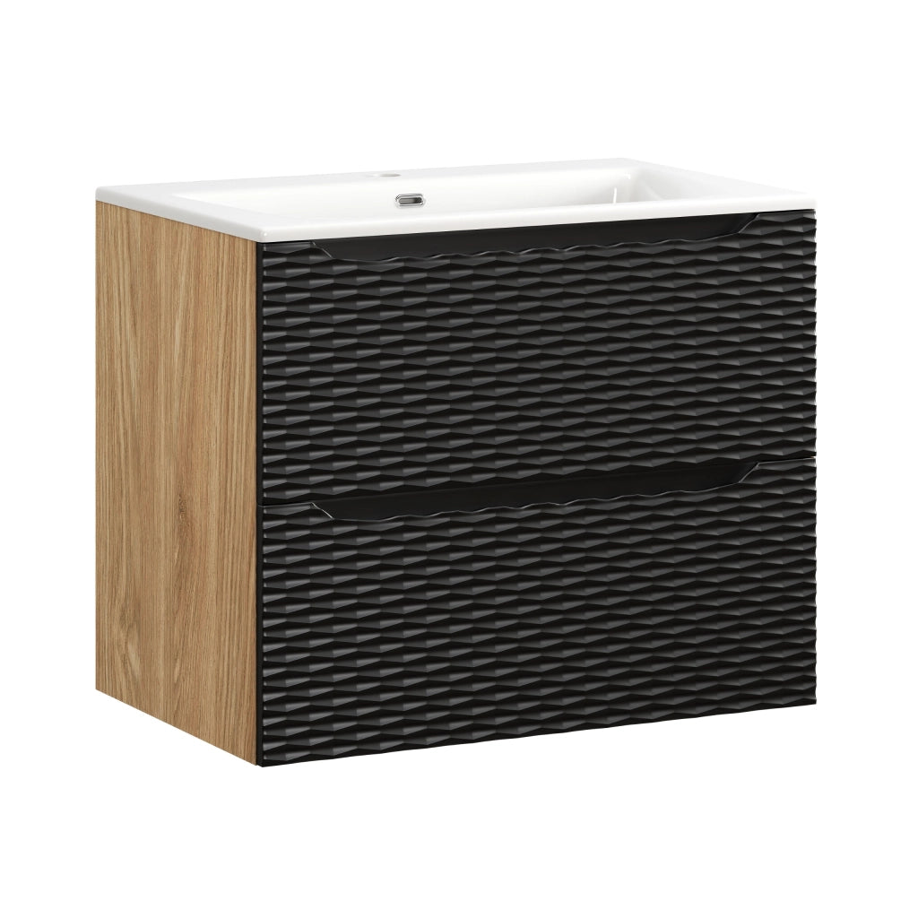 Set mobili bagno 70 cm con lavabo per mobile SKY Ocean Black 70 x 1401 x 46 cm