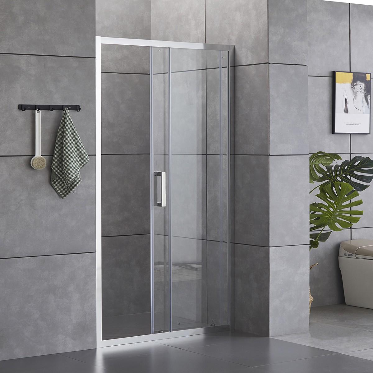 Porta Parete Doccia 170 cm 1 Anta Scorrevole in Cristallo Trasparente 6mm H195 Bonussi Giuly