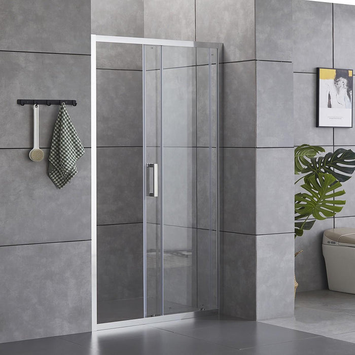 Porta Parete Doccia 100 cm 1 Anta Scorrevole in Cristallo Trasparente 6mm H195 Bonussi Giuly