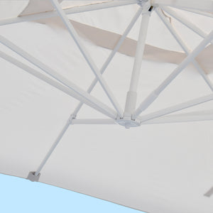 Ombrellone Decentrato da Giardino 2x3m in Alluminio Panna