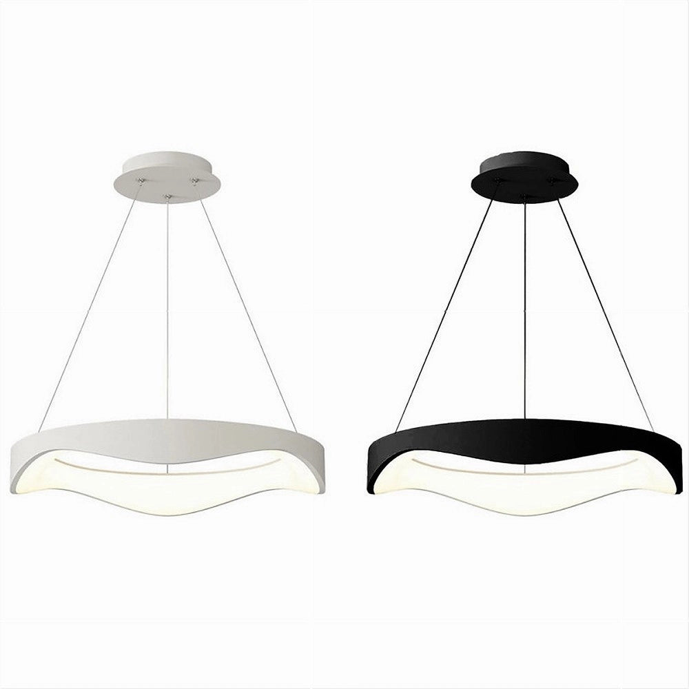 Trade Shop - Lampadario A Sospensione Led Onda 38w Ultra Moderna 3 Colorazioni Di Luce A67-3c -