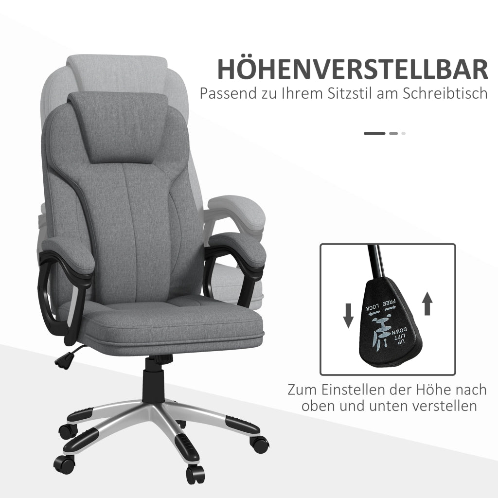 Sedia da ufficio regolabile ¨C zephmum ¨C Grigio 75x120x6 cm