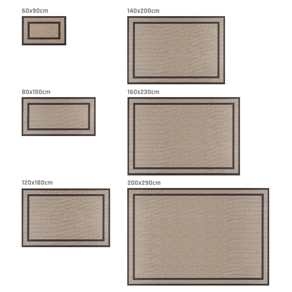 Tappeto vinilico di alta qualità rettangoli marrone 80x150CM