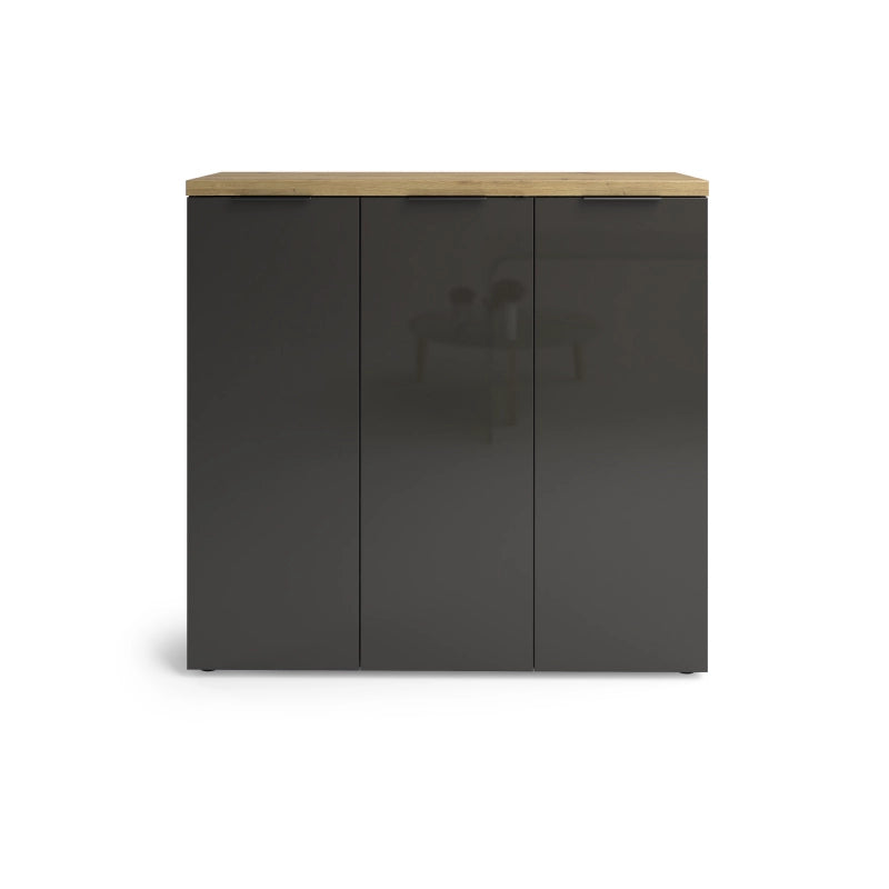 Scarpiera 3 ante IDEA antracite-rovere made in Italy