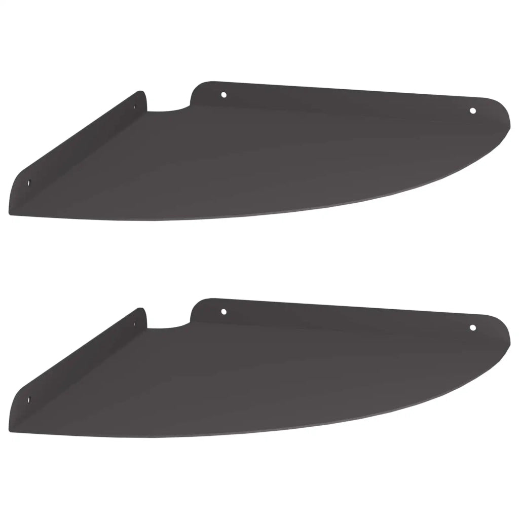 Mensola Galleggiante per Angolo 2 pcs Nero 30 x 30 x 2 cm 8004110