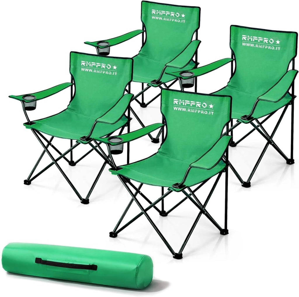 RMF PRO SET 4 SEDIE DA CAMPEGGIO VERDE