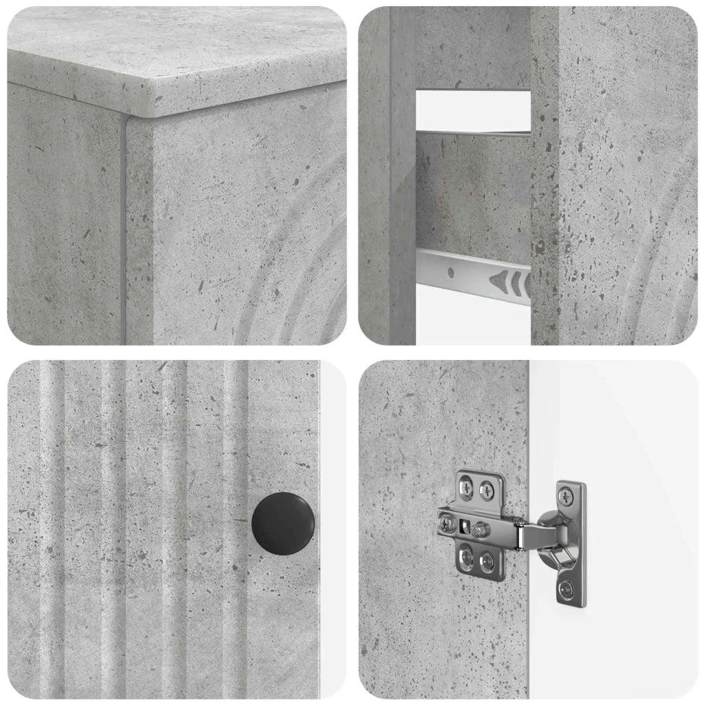 Set di Armadi da Bagno da 2 Pezzi ALKMAAR Grigio Cemento 3417507