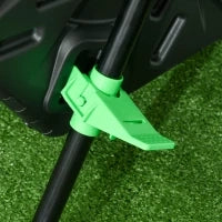Compostiera da Giardino per Rifiuti Girevole 360°, Due Contenitori 130 L, in Acciaio e PP, 67 x 60 x 77 cm, Nero
