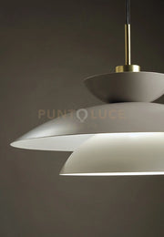 KLOE' LAMPADARIO A SOSPENSIONE  3 BASI E ROSONE TORTORA MONTATURA OTTONE ATACCO E27