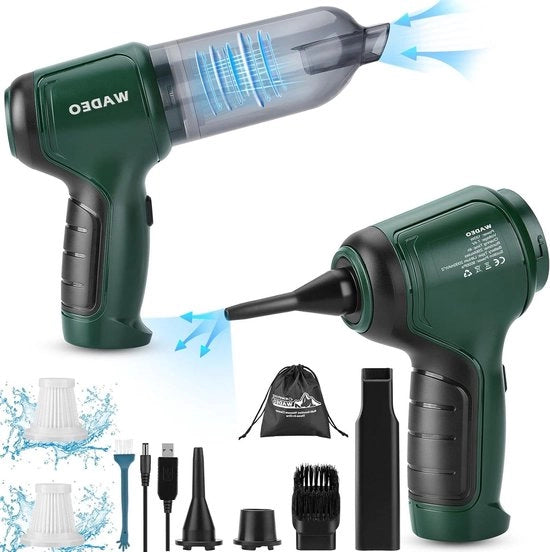 Aspiratore di auto con Potente Potenza di Aspirazione Caricabile Senza Fili - Aspiratore di Auto con 4 Bocchette e 2 Filtro - Ideale per Auto Casa Ufficio