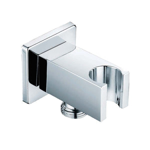 Presa d'acqua quadra in ottone con supporto doccetta