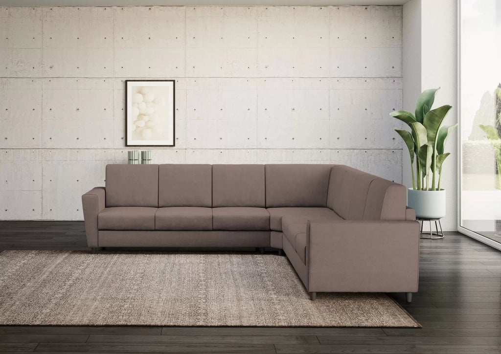 Divano yasel 3 posti  (tre sedute da 60cm) + angolo + divano 3 posti (tre sedute da 60cm) misure esterne l.288x288 | talpa - Mobili 2G
