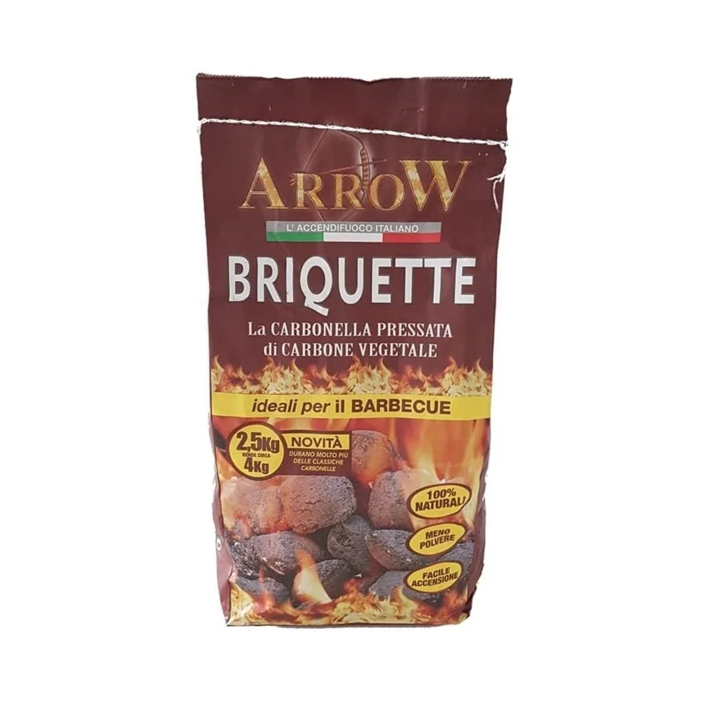 Trade Shop - Carbonella Carbone Vegetale Pressato Per Barbecue 2,5kg Naturale Facile Accensione 032545 -