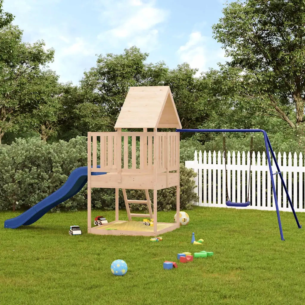 Set da Gioco da Esterno in Legno Massello di Pino 3155936
