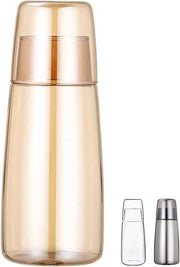 Set di notte con caraffa in vetro per la camera da letto - Dispensatore di acqua fredda per bevande - 750 ml