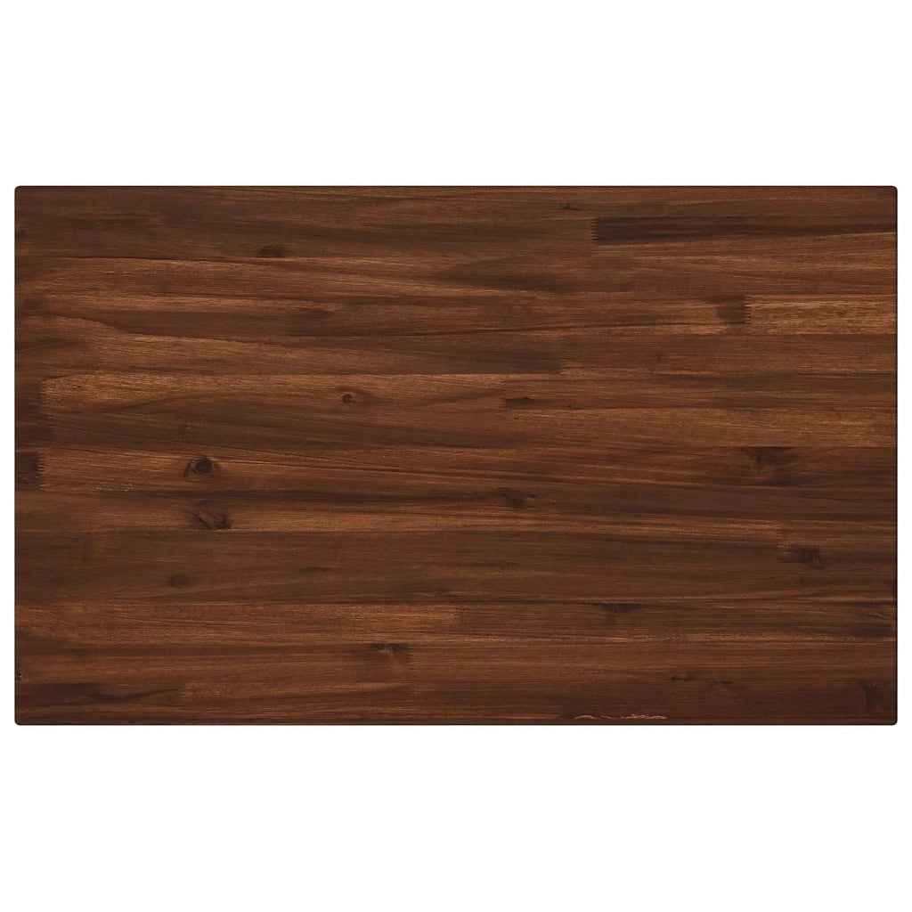 110 x 55 x 75 cm Legno di Acacia Massello Marrone scuro e Nero 937579