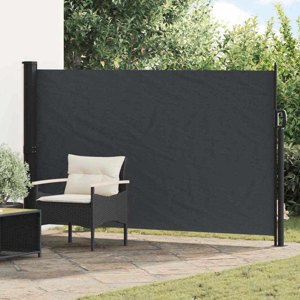 Tenda laterale retrattile Nero 300 x 170 cm Poliestere