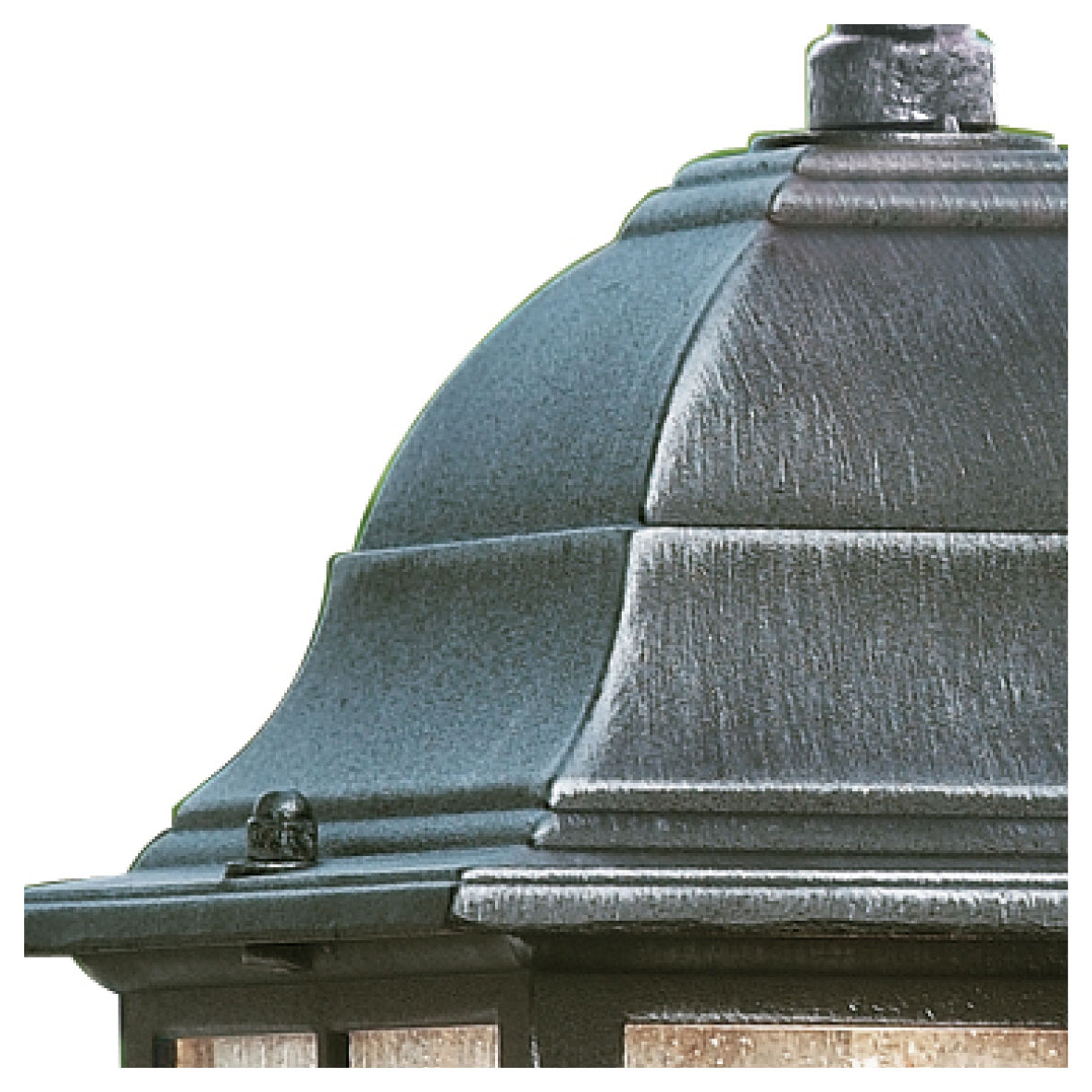 Sospensione Vintage - Decò Genova Alluminio Nero Vetro Argento 1 Luce E27