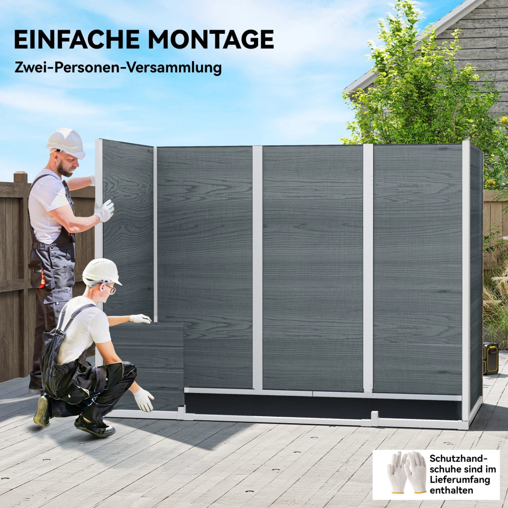 Casetta da giardino in legno ¨C zephmum ¨C effetto legno 2 finestre 2 porte