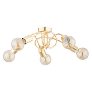 Plafoniera moderna oro metallo FARTA Alfa 5xE27 55cm