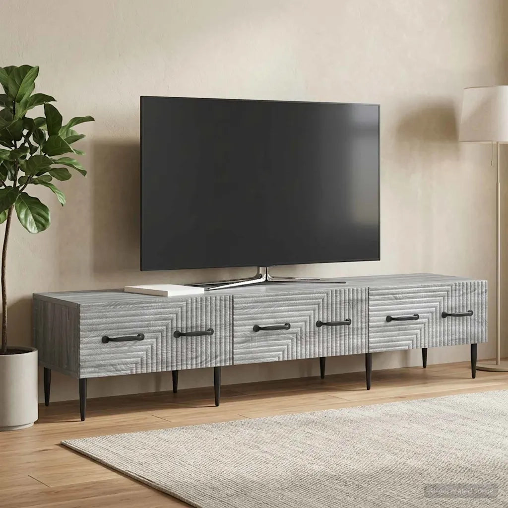 Mobile TV Grigio Sonoma 147 x 34,5 x 30 cm Legno ingegnerizzato 894941