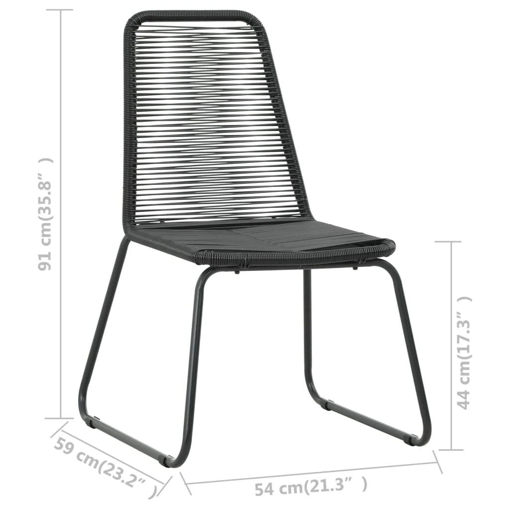 Set di mobili da giardino mobili da esterno set da 3 pezzi rattan nero e PVC 02_0016063