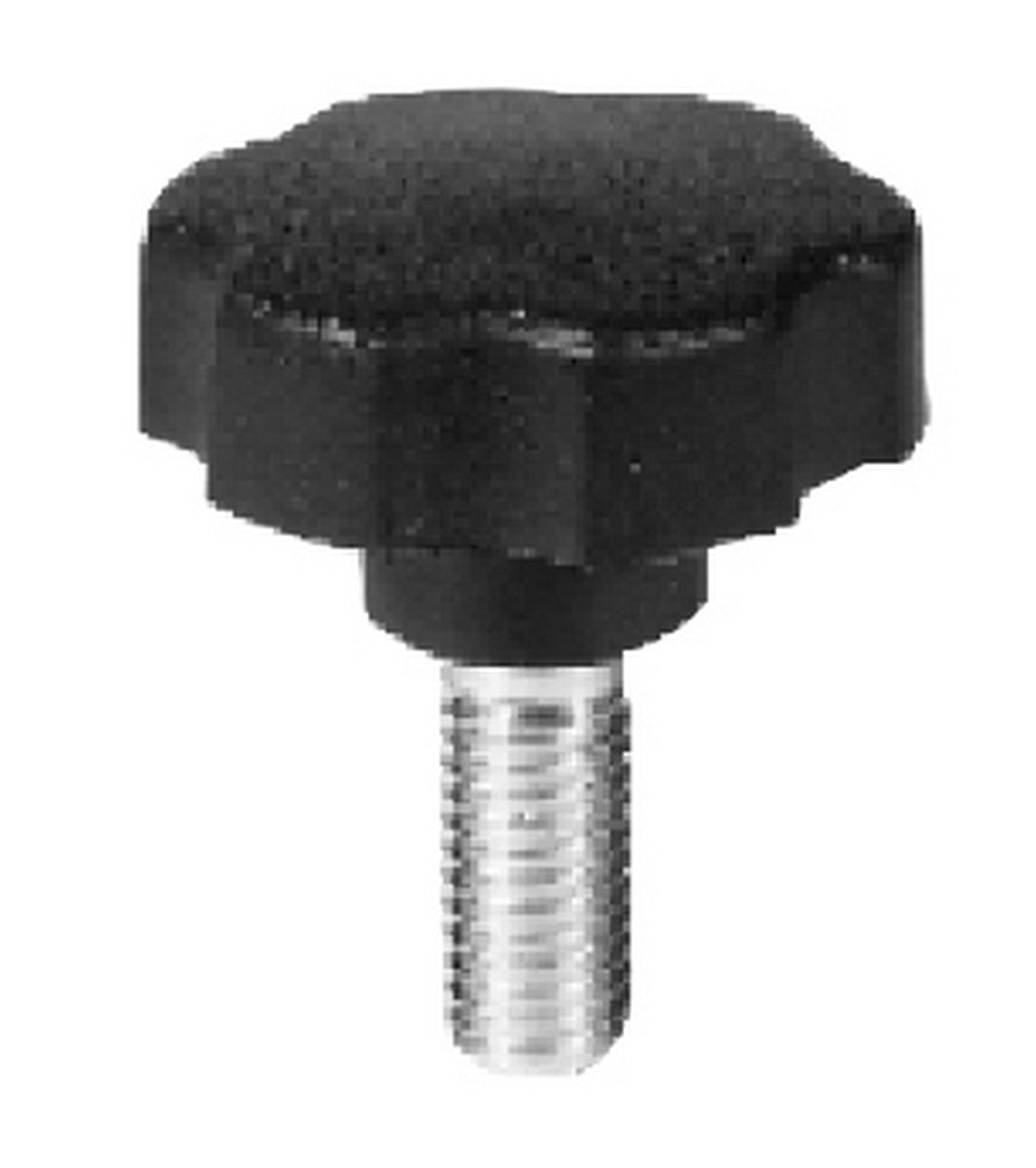 volantino nero con gambo diametro 30 m6x17 cod:ferx.16424