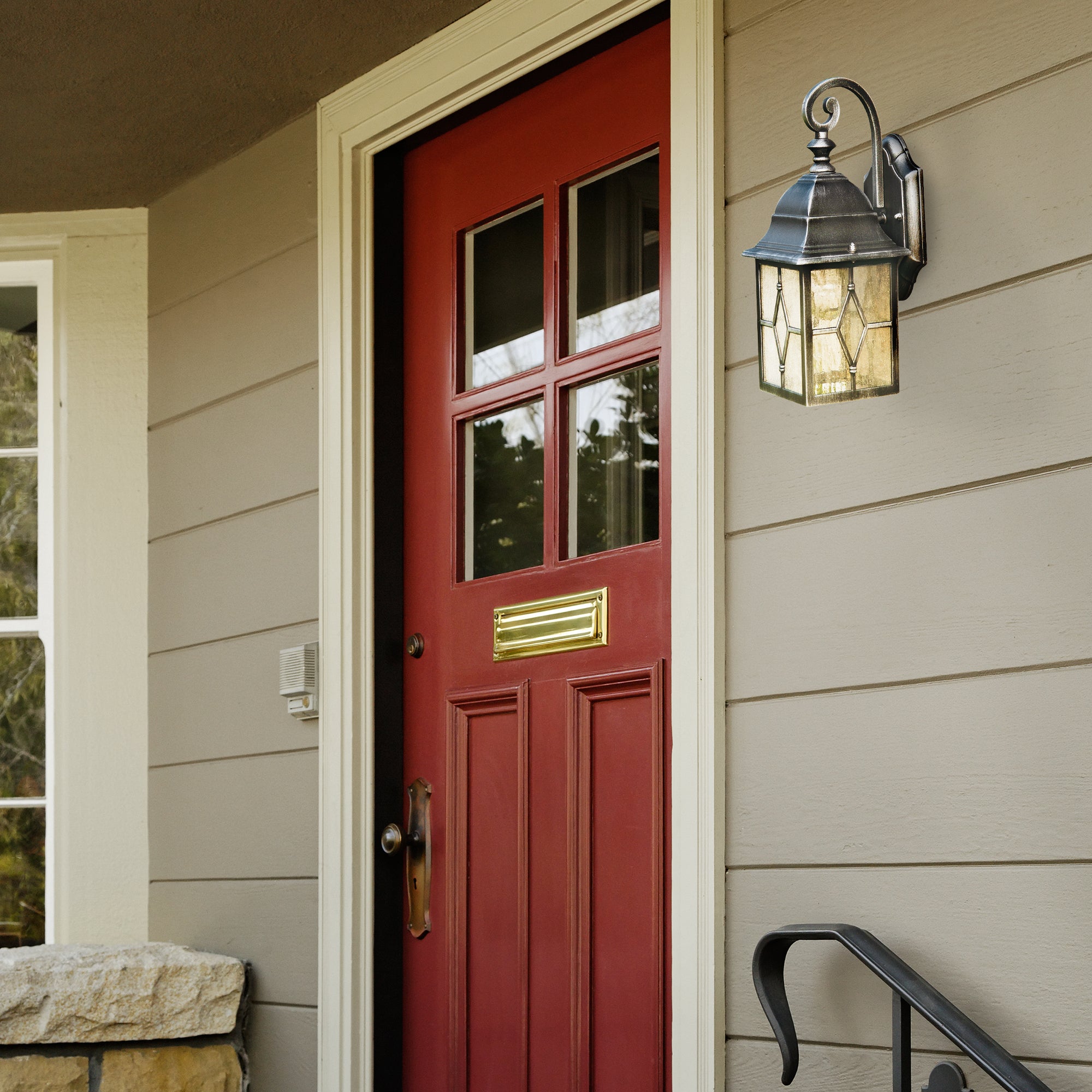 Applique Vintage-Decò Genova Alluminio Nero Vetro Argento 1 Luce E27