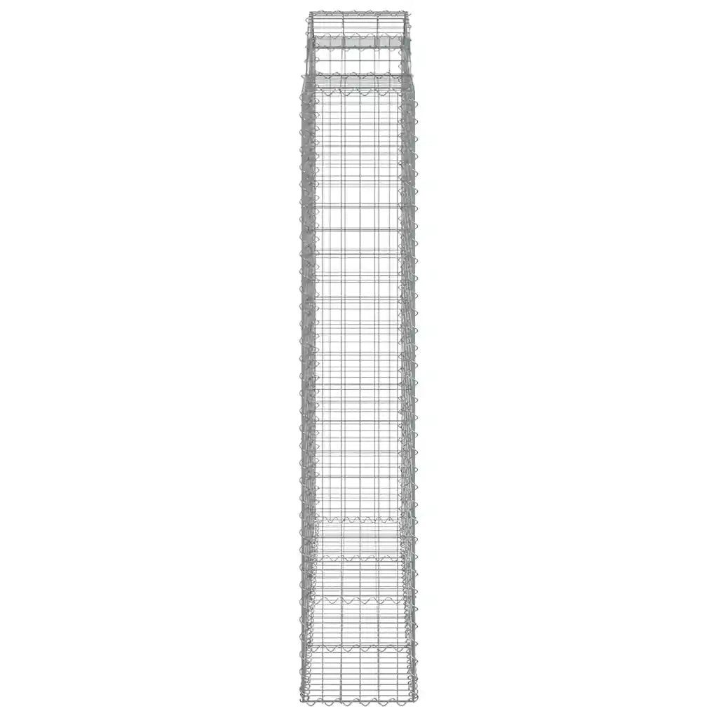 Cesti Gabbioni ad Arco 18 pz 200x50x220/240 cm Ferro Zincato