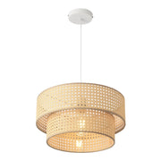 Lampada da terra a sospensione E27 diametro 40 cm effetto rattan bianco 03_0010729