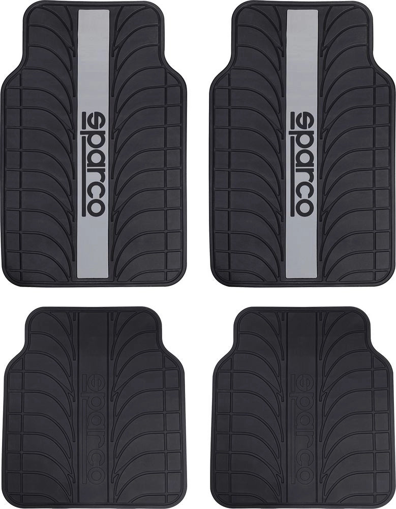Set SPC1913 completo tappetini auto in pvc universale nero/grigio