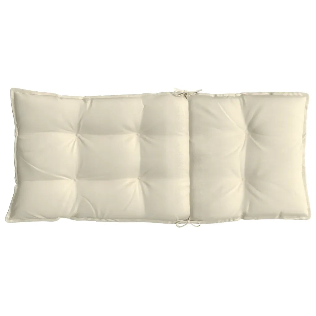 Cuscini per Sedia con Schienale Alto 6 pz Crema Tessuto Oxford 377610