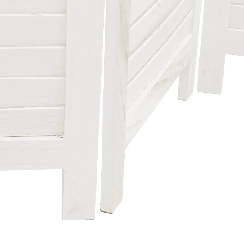 Divisorio Ambienti | Divider per stanze | Paravento 3Pannelli Bianco Legno Massello di Paulownia