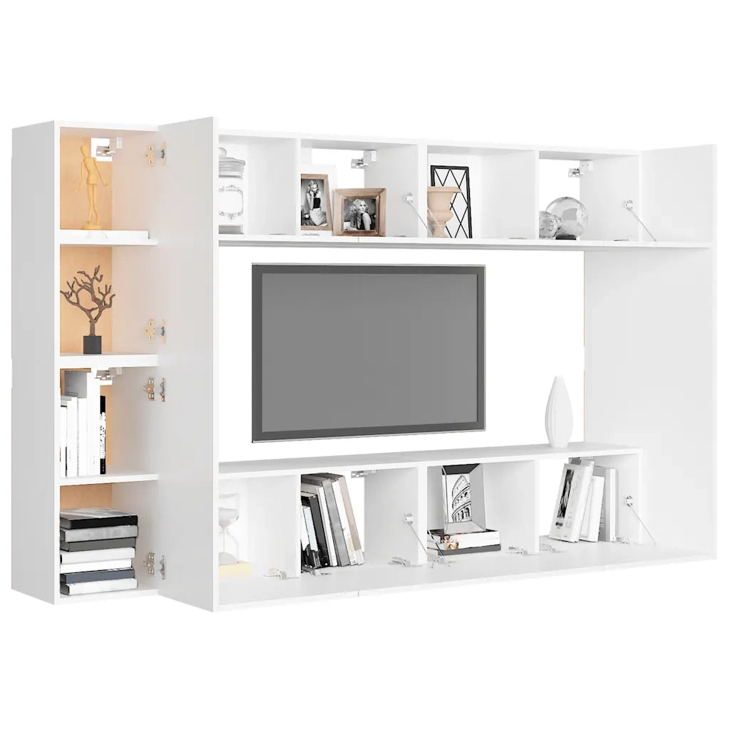 Set Mobile TV 8 pz Bianco in Truciolato cod mxl 33893