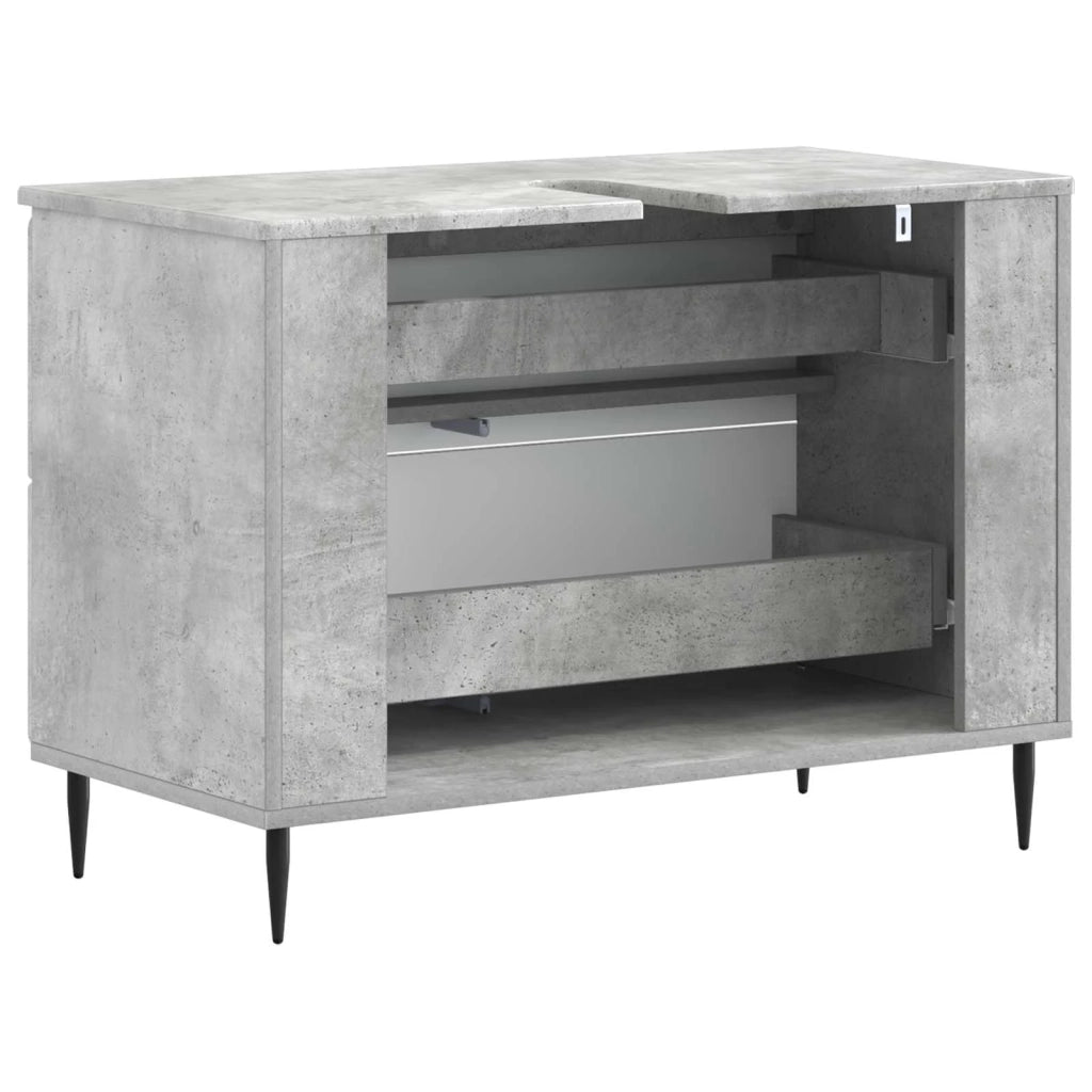Armadio per Lavabo da Bagno ZWOLLE Grigio Cemento 896358