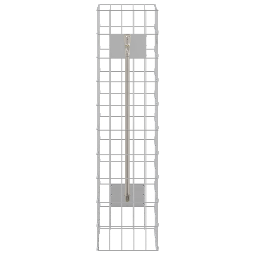 Colonna Gabion con Rubinetto 100x25x25 cm Acciaio Inossidabile