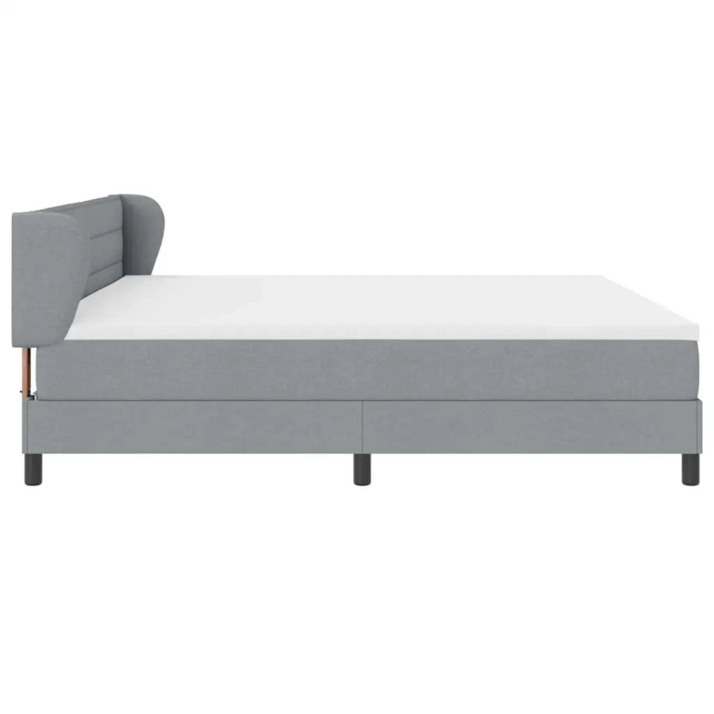 Letto a molle con materasso Grigio chiaro 200 x 200 cm Tessuto 3339982