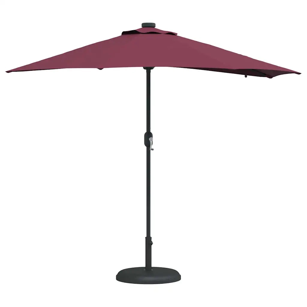 Ombrello da giardino-Ombrellone da spiaggia Rosso Bordeaux 294 x 150 x 223 cm